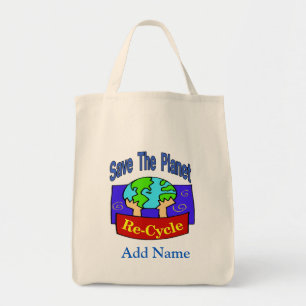 Grab It Grocery Bag, Save The Planet Tote Bag