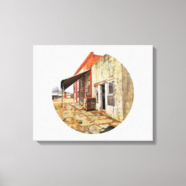 Grab the Safe and Run!,An Abandoned Rural Business Canvas Print (Front)