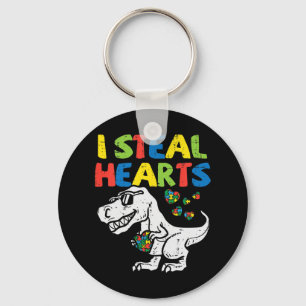 Grab this cute I Steal Hearts Trex Dinosaur T-Shir Keychain