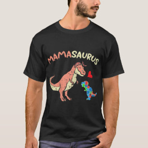 Grab this cute Mamasaurus Heart Puzzle Dino T-Shir T-Shirt