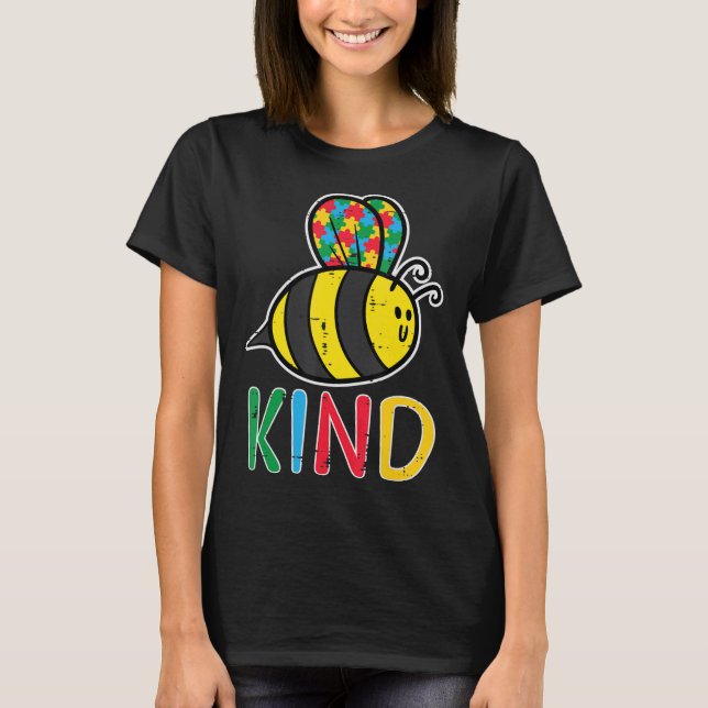Grab this cute Puzzle Bee Kind T-Shirt for men, wo (Front)