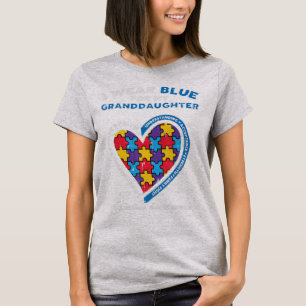 Grab this cute Puzzle Wear Blue For Granddaughter  T-Shirt