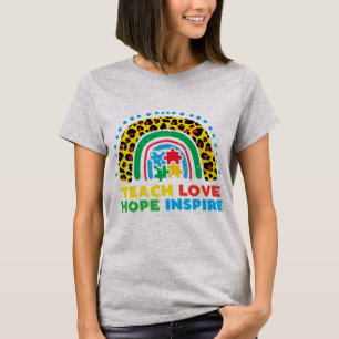 Grab this cute Teach Love Hope Inspire SPED T-Shir T-Shirt