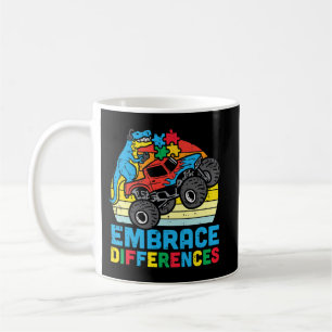 Grab this cute Trex Monster Truck Embrace Differen Coffee Mug