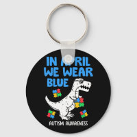 Grab this funny In April We Wear Blue Dinosaur Hol