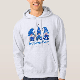 Grab This "Three Gnomes Holding Blue Puzzle Autism Hoodie