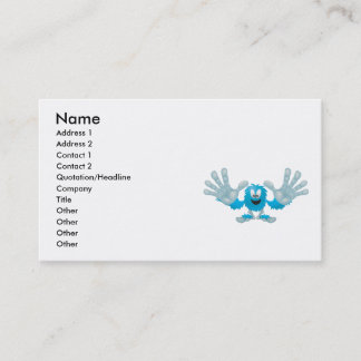 grabby slap ten furry blue goofy monster business card