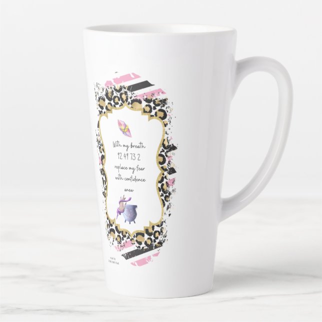 Grabovoi Numbers for Freedom from Fear Latte Mug (Right)