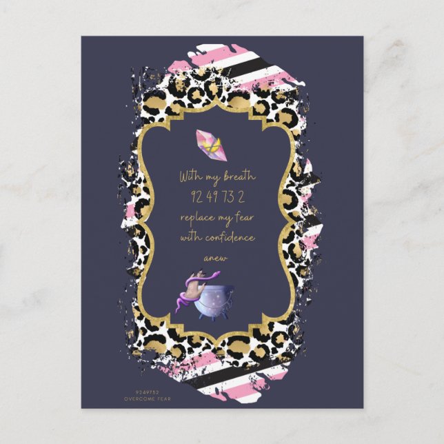 Grabovoi Numbers for Freedom from Fear Postcard (Front)