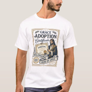Grace Adoption Certificate Spiritual Jesus Adoptio T-Shirt
