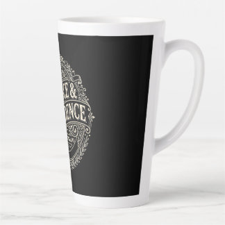 Grace and Confidence Elegant Aesthetic Girl Latte Mug