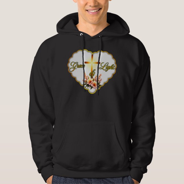 Grace and Light – Christian Easter - moletom Hoodie (Front)