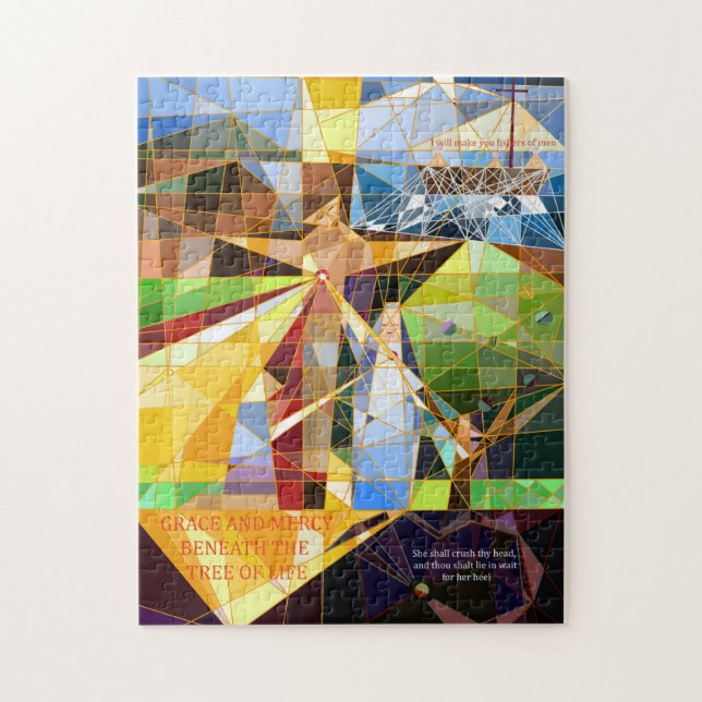 Grace and Mercy Tree of Life Christian art Jigsaw Puzzle (Vertical)