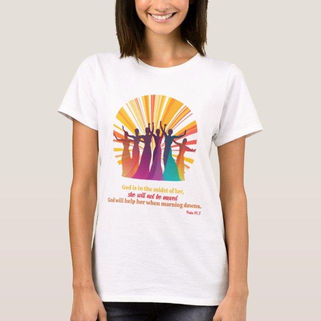 Grace and Resilience Christian Themed Woman's T-Shirt (Front)