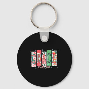 Grace Christmas Santa Coquette Bow Women Girls Keychain