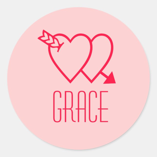 Grace Classic Round Sticker (Front)