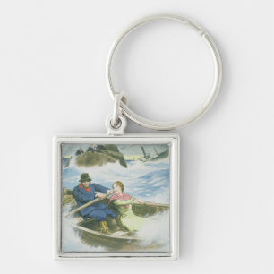 Grace Darling (1815-41) and her father rescuing su Keychain