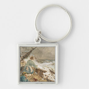 Grace Darling and her father saving the shipwrecke Keychain