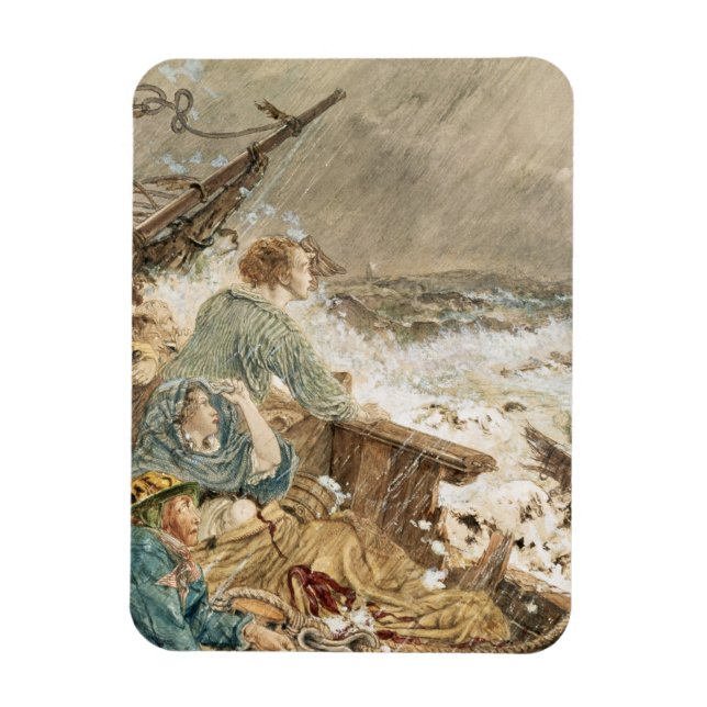 Grace Darling and her father saving the shipwrecke Magnet (Vertical)