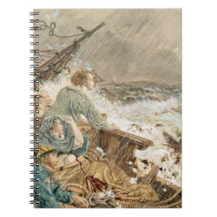 Grace Darling and her father saving the shipwrecke Notebook