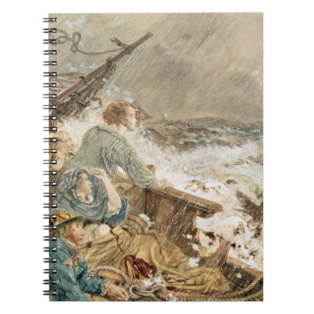 Grace Darling and her father saving the shipwrecke Notebook (Front)