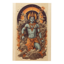 Grace divine : Lord Rama Printed Wood Art