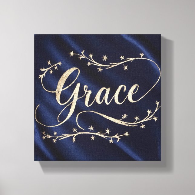 Grace: English Calligraphy Canvas Print (Front)