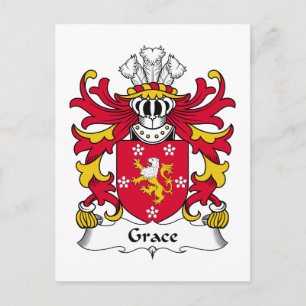 Grace Family Crest Postcard