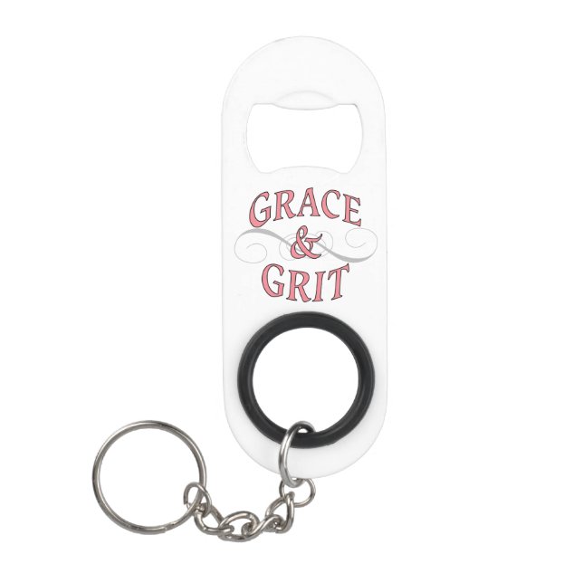 Grace & Grit girl power Keychain Bottle Opener (Front)