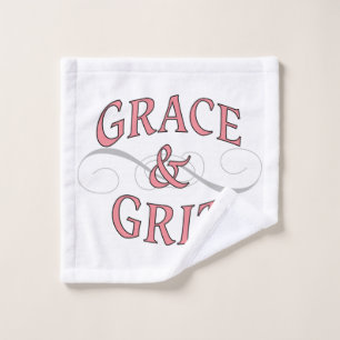 Grace & Grit in Pink and Grey Bath Towel Set