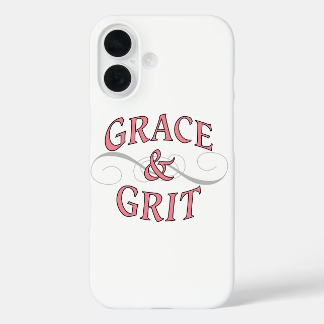 Grace & Grit in Pink and Grey Case-Mate iPhone Case (Back)