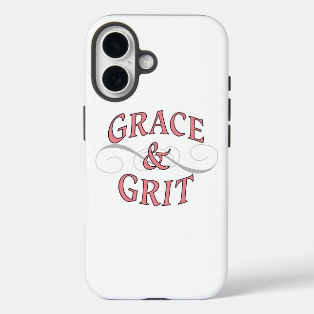 Grace & Grit in Pink and Grey Case-Mate iPhone Case (Back)