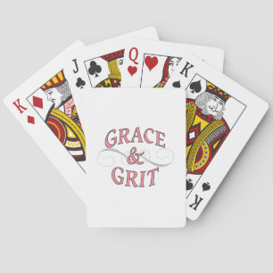 Grace & Grit in Pink and Grey Playing Cards