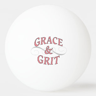 Grace & Grit Words in Pink & Grey Ping Pong Ball