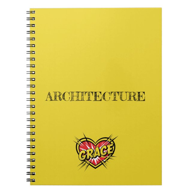 Grace Heart Yellow Notebook (Front)