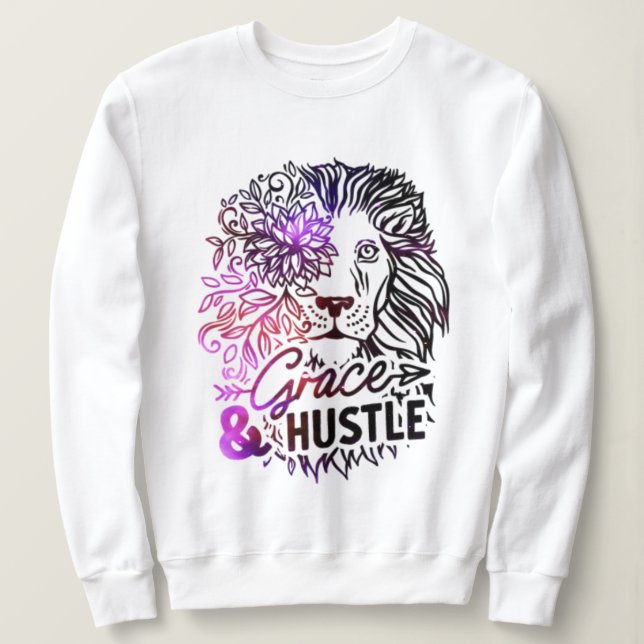 Grace & Hustle Lion Sweatshirt (Design Front)