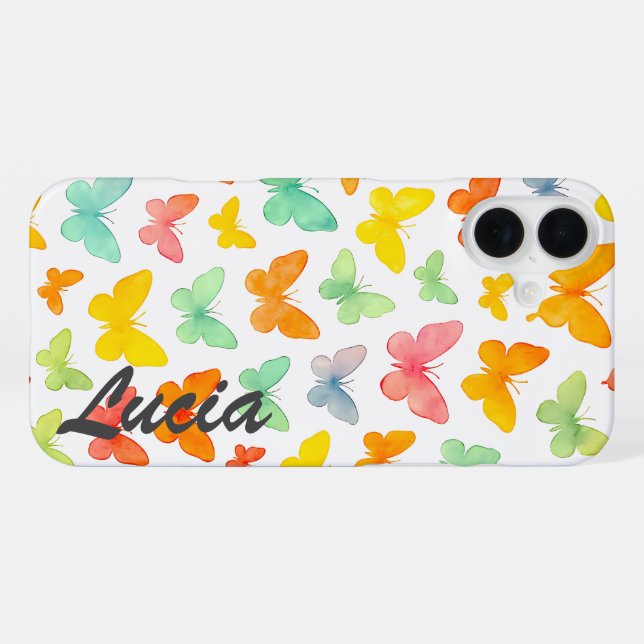 Grace in a Line: Butterfly Silhouette iPhone Case (Back Horizontal)