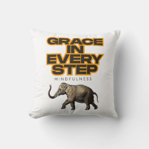 Grace in every step throw pillow