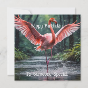 Grace in Flight: The Pink Flamingos Riverdance Card