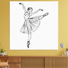 Grace in Motion – Ballerina Line Art