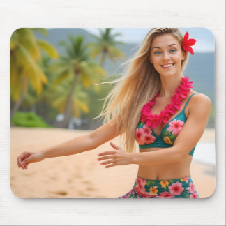 Grace in Motion: Helena's Beachside Dance Mouse Pad
