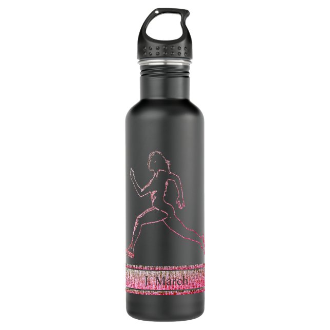 Grace in Motion: The Silhouette of Speed 710 Ml Water Bottle (Front)