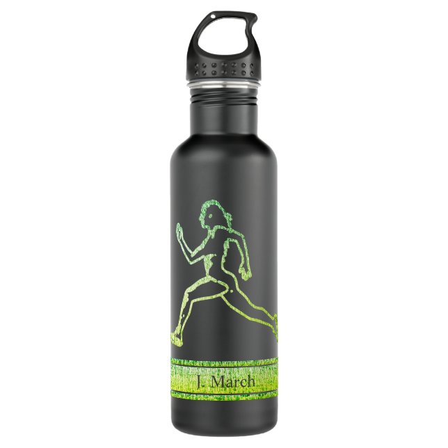 Grace in Motion: The Silhouette of Speed 710 Ml Water Bottle (Front)