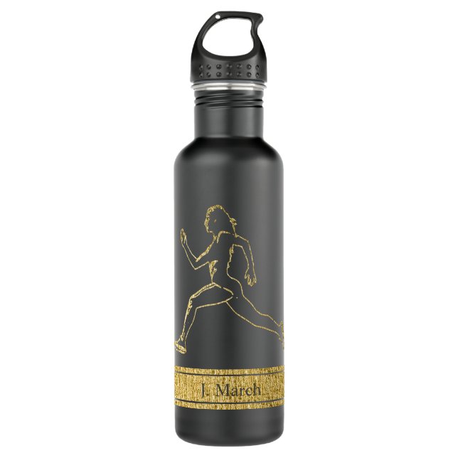Grace in Motion: The Silhouette of Speed 710 Ml Water Bottle (Front)