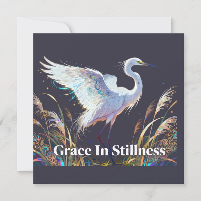 Grace In Stillness Elegant Invitation (Front)