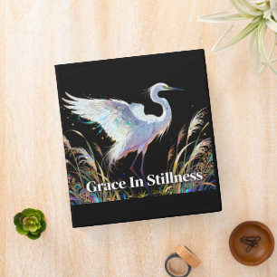 "Grace In Stillness" Fantasy Egret Binder