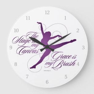 Grace Is My Brush (Dance) Large Clock