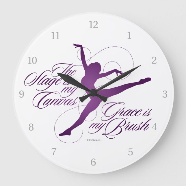 Grace Is My Brush (Dance) Large Clock (Front)
