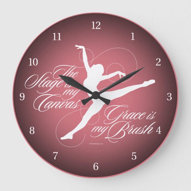 Grace Is My Brush (Dance) Large Clock (Front)