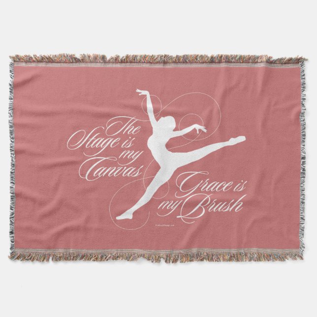 Grace Is My Brush (Dance) Throw Blanket (Front)